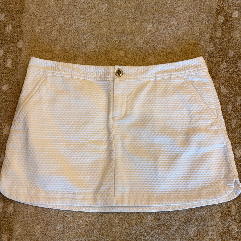 Lilly Pulitzer White Textured Skort